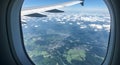Aerial View from Airplane Window Royalty Free Stock Photo