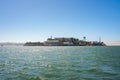 Alcatraz Island View on Sunny Day, San Francisco Bay Royalty Free Stock Photo