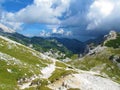 Scenic view of an alpine landscape on the path to Planika Royalty Free Stock Photo