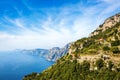 Scenic view of the Amalfi coast from the Path of the Gods Sentiero degli Dei , Province of Salerno, Campania, Italy