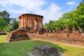 Scenic View Ancient Buddhist Temple Ruins of Wat Tuk in The Sukhothai Historical Park, Thailand