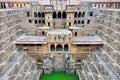 Scenic View of The Ancient Chand Baori Stepwell in the Historical Village Abhaneri, Agra Region, India Royalty Free Stock Photo