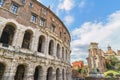 Scenic view on the ancient Roman Theatre of Marcellus( Teatro di Marcello ) Royalty Free Stock Photo