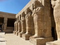 Scenic view of the ancient statues in Karnak temple, Luxor, Egypt Royalty Free Stock Photo