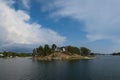 scenic view of an archipelago island during the summer
