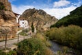 Scenic view of Arnedillo village with Cidacos river Royalty Free Stock Photo