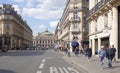 Scenic view of the Avenue de l Opera in Paris with the Comedie Royalty Free Stock Photo