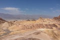 Death Valley - Scenic view of Badlands of Zabriskie Point, Furnace creek, Death Valley National Park, California, USA Royalty Free Stock Photo