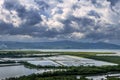 Scenic view on Bais ricefields Royalty Free Stock Photo