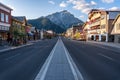Scenic view of Banff townsite Royalty Free Stock Photo