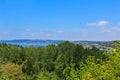 Scenic view of bay from walkout deck. Washington state Royalty Free Stock Photo