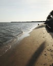 Scenic view of beach against sky during sunset Royalty Free Stock Photo