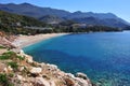 Scenic view of the beach in Becici