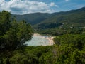 Scenic view on the beach of Lacona, Elba Royalty Free Stock Photo