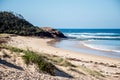 Scenic view of beauriful sandy Bendalong Beach on sunny day