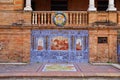 Scenic view of Beautiful architecture Plaza de Espana Spainish Square in Maria Luisa Park, Seville,