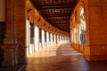 Scenic view of Beautiful architecture Plaza de Espana Spainish Square in Maria Luisa Park, Seville,