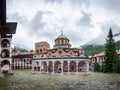 Scenic view of the beautiful architecture of Saint Ivan Monastery in Rila, Bulgaria.