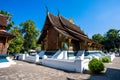 Scenic view of the beautiful architecture of Wat Xiengthong temple located in Luang Phrabang, Laos