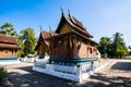 Scenic view of the beautiful architecture of Wat Xiengthong temple located in Luang Phrabang, Laos