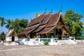 Scenic view of the beautiful architecture of Wat Xiengthong temple located in Luang Phrabang, Laos