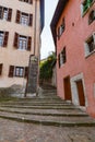 Scenic view of the beautiful historic buildings in the old town of Annecy, France Royalty Free Stock Photo