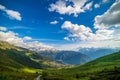 Scenic view of beautiful landscape in Swiss Alps. Royalty Free Stock Photo