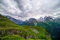 Scenic view of beautiful landscape in Swiss Alps. Royalty Free Stock Photo