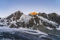 Scenic view of beautiful landscape of Swiss Alps. Royalty Free Stock Photo