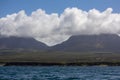 Scenic view of a beautiful mountainous landscape in Paps of Jura in cloudy sky background Royalty Free Stock Photo