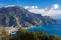 Scenic view of the beautiful town of Maiori at famous Amalfi Coast, Salerno, Campania, Italy