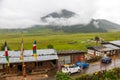 Scenic view of Bhutan landscape with mountains