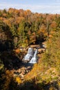 Scenic view of Blackwater Falls surrounded by lush vegetation. West Virginia, USA. Royalty Free Stock Photo