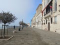 Scenic view of boardwalking path in the city of Venice, Italy Royalty Free Stock Photo