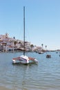 Scenic view of boats in Ferragudo, Algarve Royalty Free Stock Photo