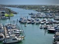 Scenic View  of Boats on Grand Canal on Tierra Verde, FL Royalty Free Stock Photo