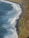 Scenic view of a body of water with two imposing cliffs in the background: Madeira, Portugal