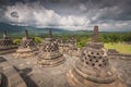 A scenic view of the Borobudur temple - Indonesia Royalty Free Stock Photo