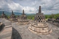 A scenic view of the Borobudur temple - Indonesia Royalty Free Stock Photo