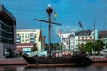 Scenic view of Bremerhaven Harbor in Germany Royalty Free Stock Photo