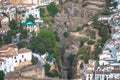 Scenic view of bridge and canyon, Ronda, Malaga, Andalusia, Spain