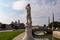 Padua - Scenic view on a bridge of Prato della Valle, square in the city of Padua, Veneto, Italy, Europe