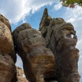 Scenic view of Brimham Rocks Royalty Free Stock Photo