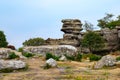 Scenic view of Brimham Rocks in the Yorkshire Dales Royalty Free Stock Photo