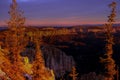 Scenic view of the Bryce Canyon National Park during a colorful sunset in Utah, United States Royalty Free Stock Photo