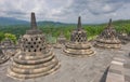 Scenic view of the Buddhist Borobudur temple in Indonesia Royalty Free Stock Photo
