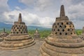 Scenic view of the Buddhist Borobudur temple in Indonesia Royalty Free Stock Photo