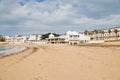 Scenic view of buildings on Caleta beach in Cadiz, Andalucia, Spain