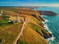 Scenic view of Cape Frehel, one of the most popular tourist destinations in Brittany, France Royalty Free Stock Photo