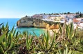 Scenic view of Carvoeiro tradational fisher village Royalty Free Stock Photo